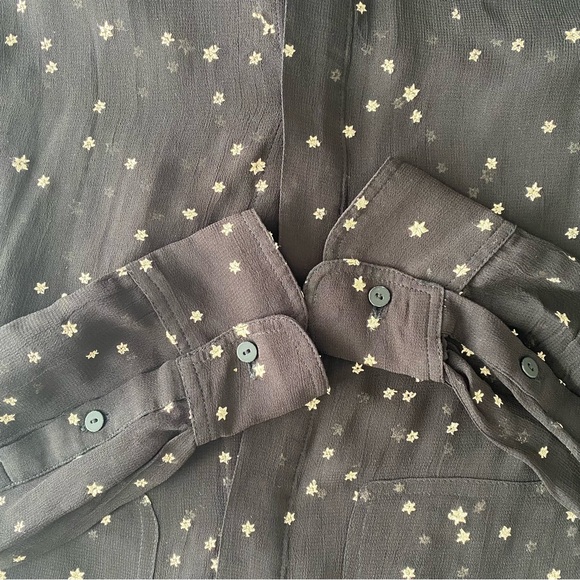 AllSaints Amari Star Embroidered Shirt Size Medium - Picture 12 of 15